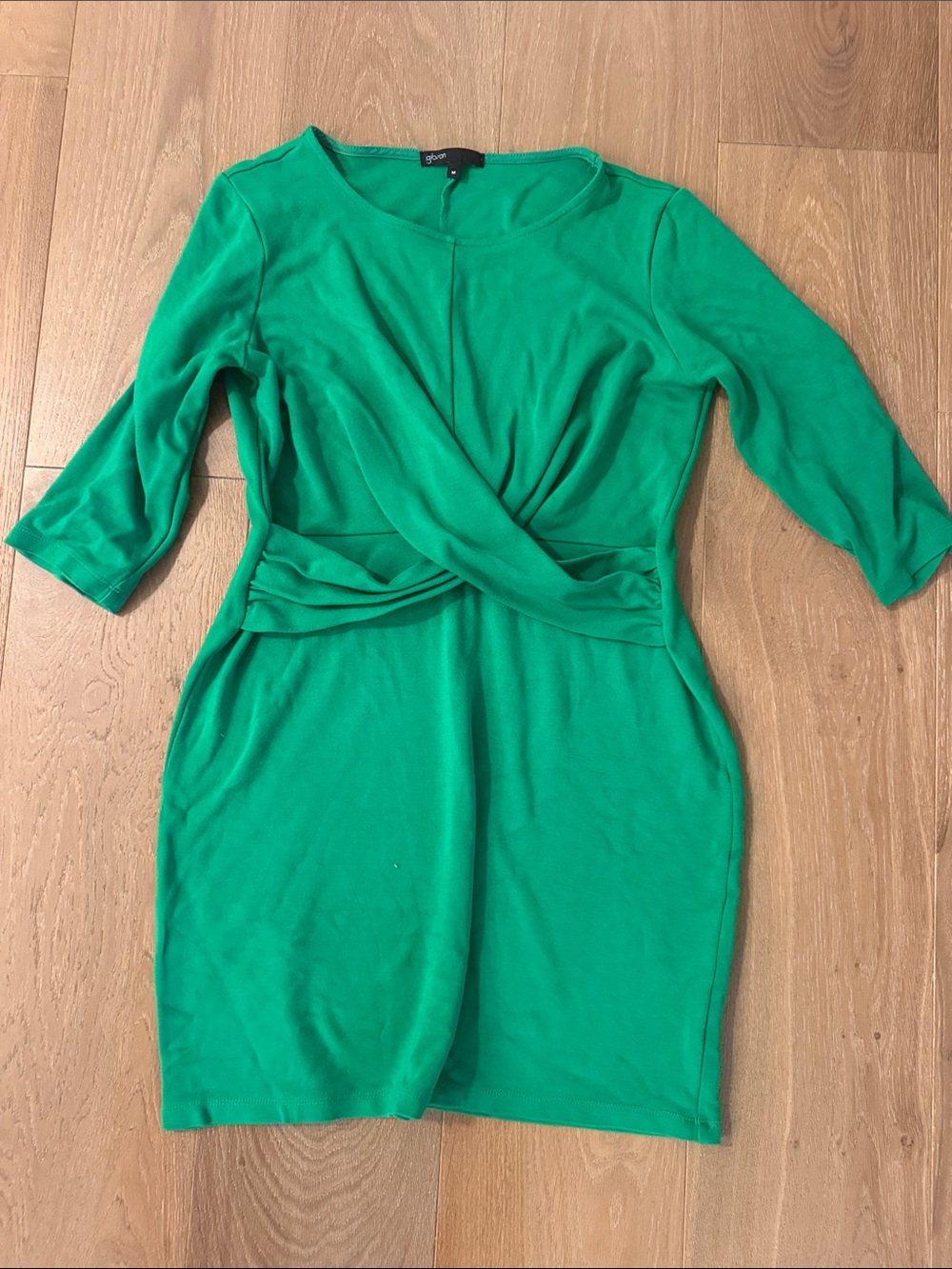 Gibson Emerald Twist-Waist Midi Dress